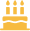 Birthday cake icon